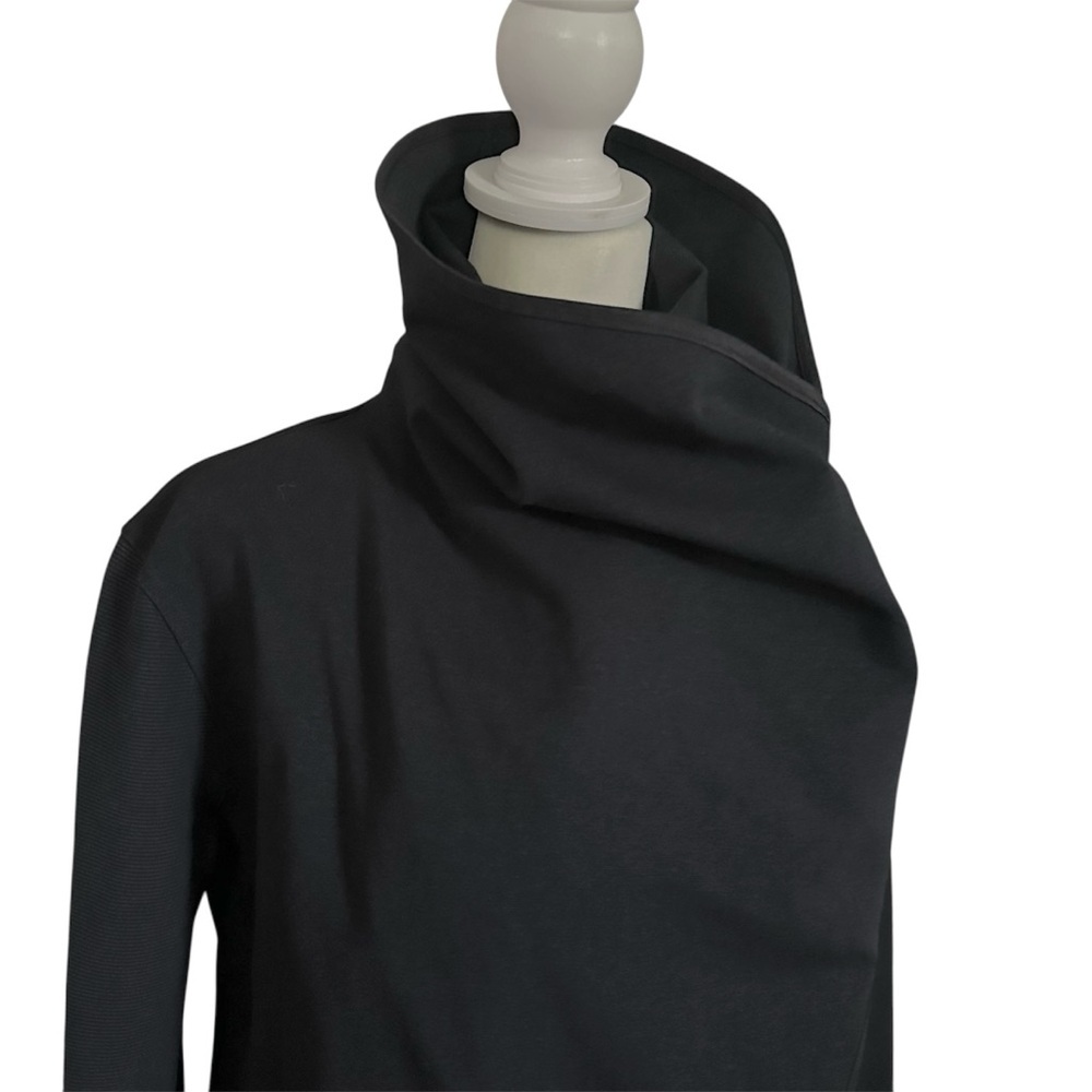TASC Performance Midtown Wrap Organic Cotton & Bamboo Blend Sweater Black Small - Picture 6 of 12